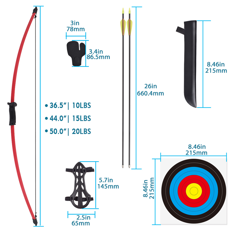 210038 Nika τοξοβολία 44inch 15lbs νεολαία τόξο για το Archer Outdoor&indoor Σκοπός στόχου