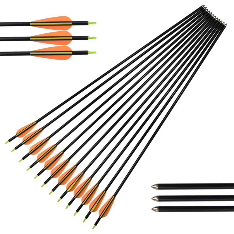 Elong Outdoor 111412 26inch ID6MM Fiberglass arrow tpu vanes τοξοβολία γυρίσματα χρησιμοποιώντας