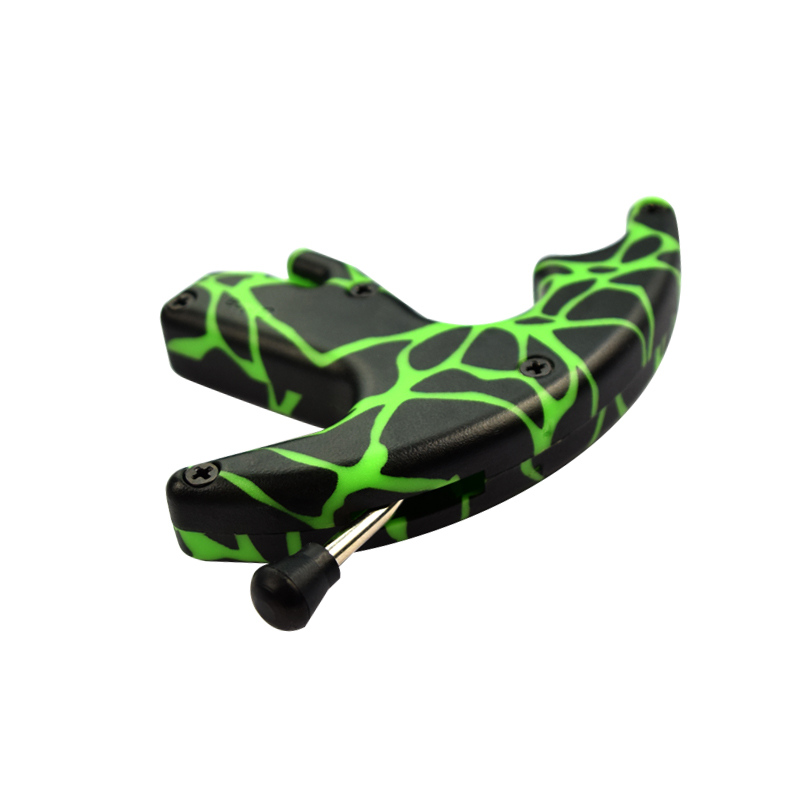 Elong υπαίθρια 42ra01-gns πράσινο camo αντίχειρα απελευθέρωση βοήθειας τοξοβολία emphery cock γυρίσματα χρησιμοποιώντας βοήθεια