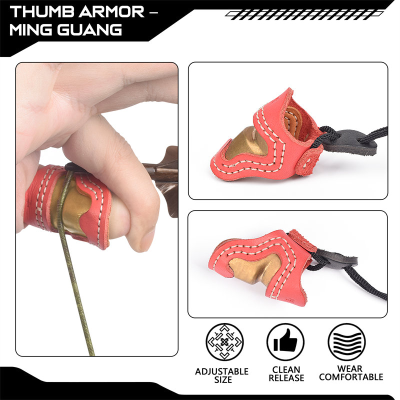 Elong Outdoor 420028 M μεγέθους τοξοβολία τοξοβολία Thumb Ring Thumb Armor χειροποίητο δαχτυλίδι Προστατευτικό αντίχειρα για υπαίθρια λάδια αξεσουάρ δάχτυλο καρτέλα